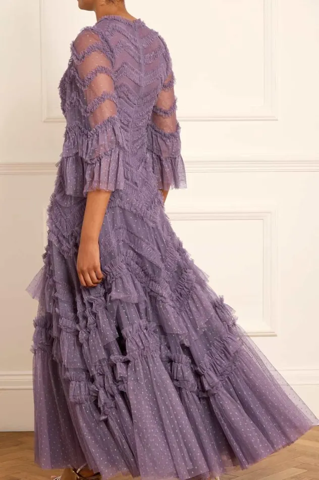 Needle and Thread Dresses Elia Long Sleeve Gown Purple 8211 Women