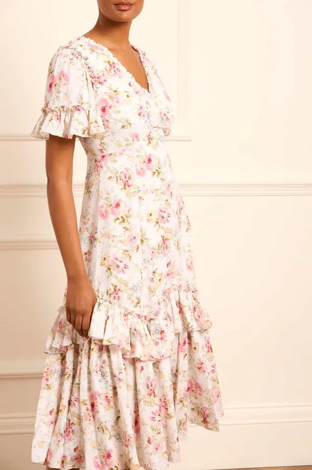 Needle and Thread Dresses Enchanted Garden Eva Crepe Ballerina Dress Multi 8211 Women