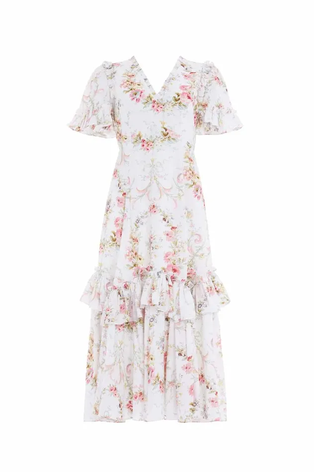 Needle and Thread Dresses Enchanted Garden Eva Crepe Ballerina Dress Multi 8211 Women