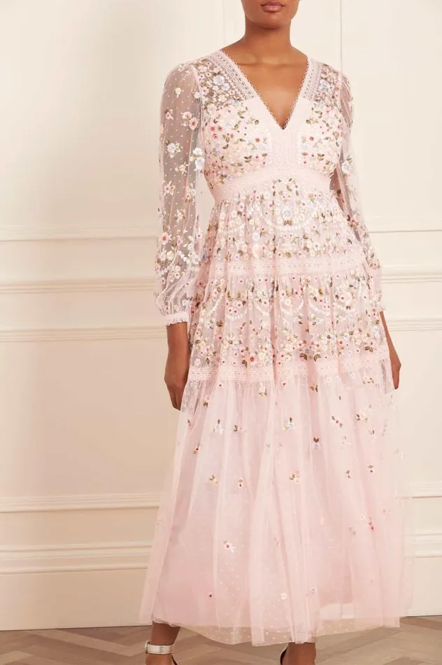 Needle and Thread Dresses Garland Ribbon Ankle Gown Pink 8211 Women