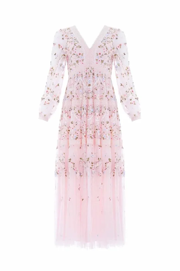 Needle and Thread Dresses Garland Ribbon Ankle Gown Pink 8211 Women