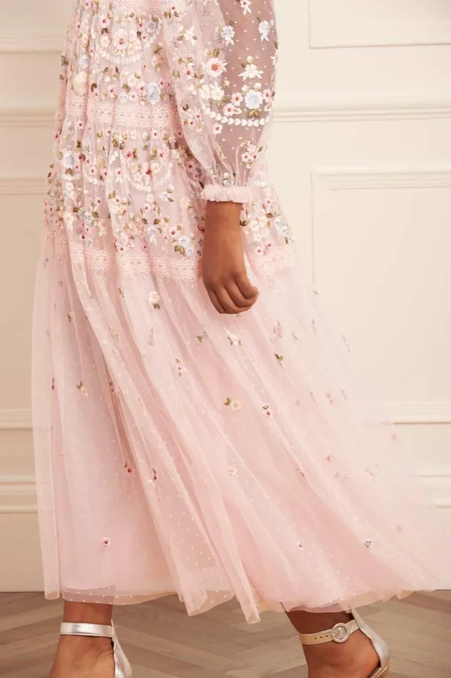 Needle and Thread Dresses Garland Ribbon Ankle Gown Pink 8211 Women