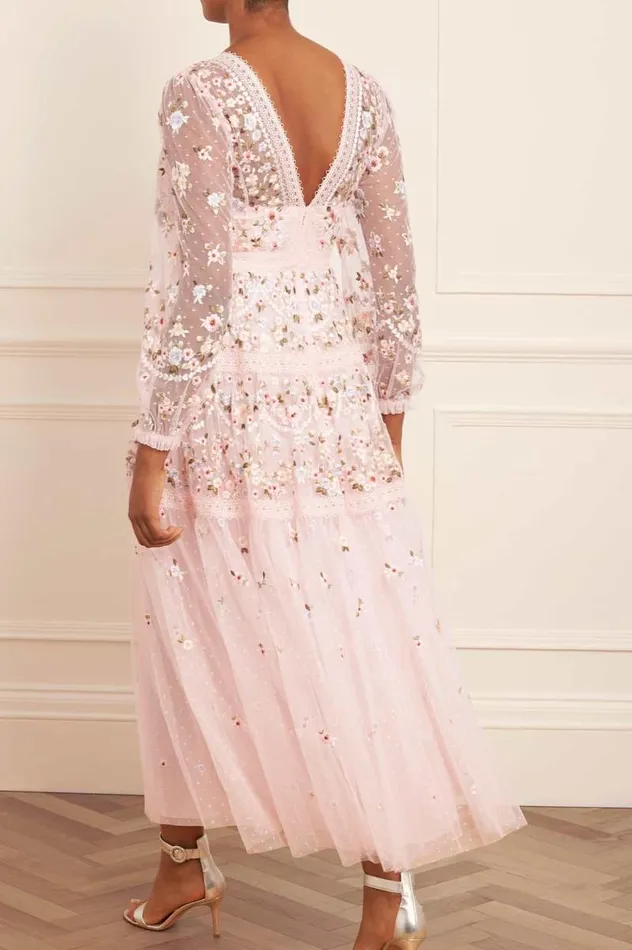 Needle and Thread Dresses Garland Ribbon Ankle Gown Pink 8211 Women