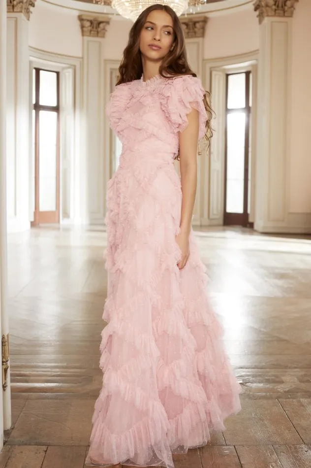 Needle and Thread Dresses Genevieve Ruffle Gown Pink 8211 Women