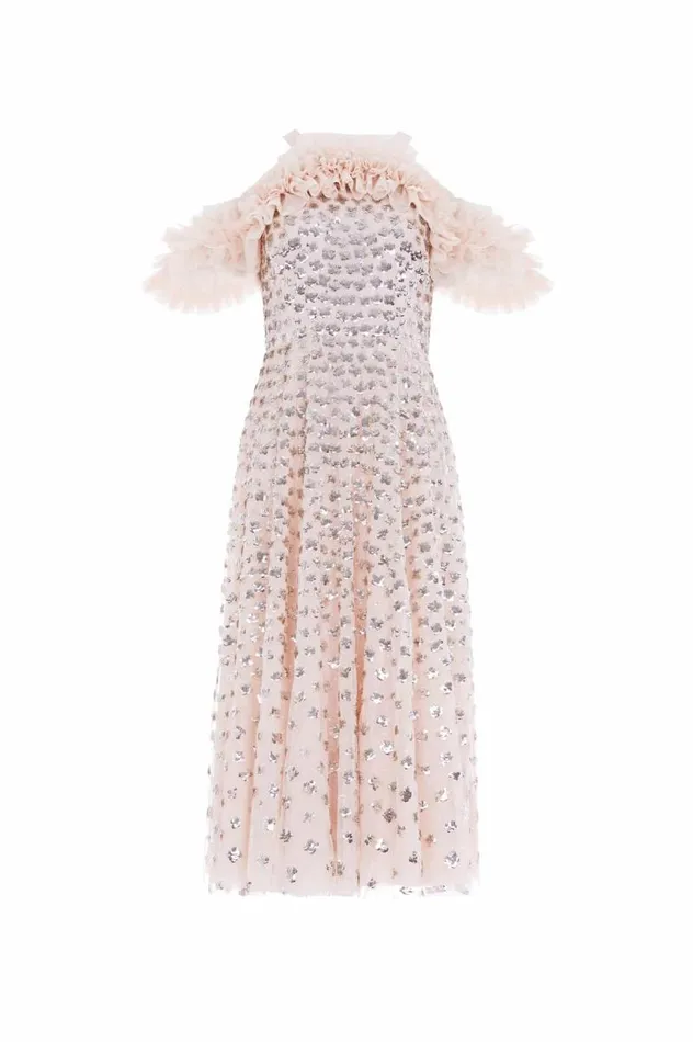 Needle and Thread Dresses Glisten OffShoulder Ballerina Dress Beige 8211 Women