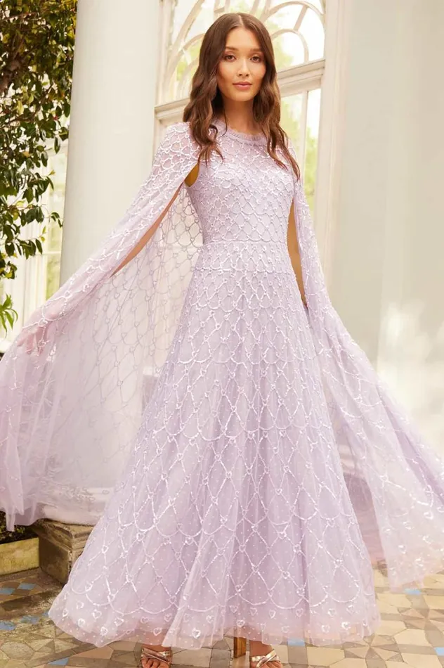 Needle and Thread Dresses Heart Lattice Ankle Gown Purple 8211 Women