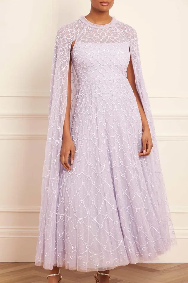 Needle and Thread Dresses Heart Lattice Ankle Gown Purple 8211 Women