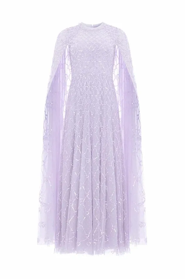 Needle and Thread Dresses Heart Lattice Ankle Gown Purple 8211 Women
