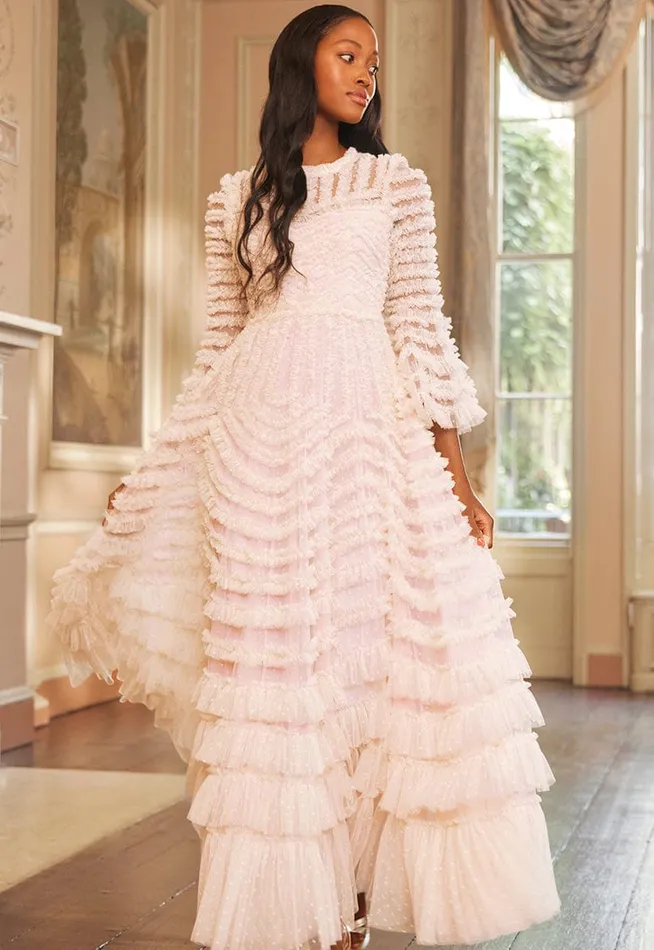 Needle and Thread Dresses La Vie En Rose Round Neck Gown Pink 8211 Women