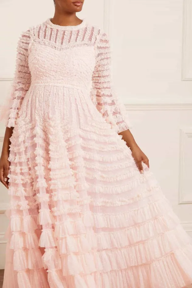 Needle and Thread Dresses La Vie En Rose Round Neck Gown Pink 8211 Women