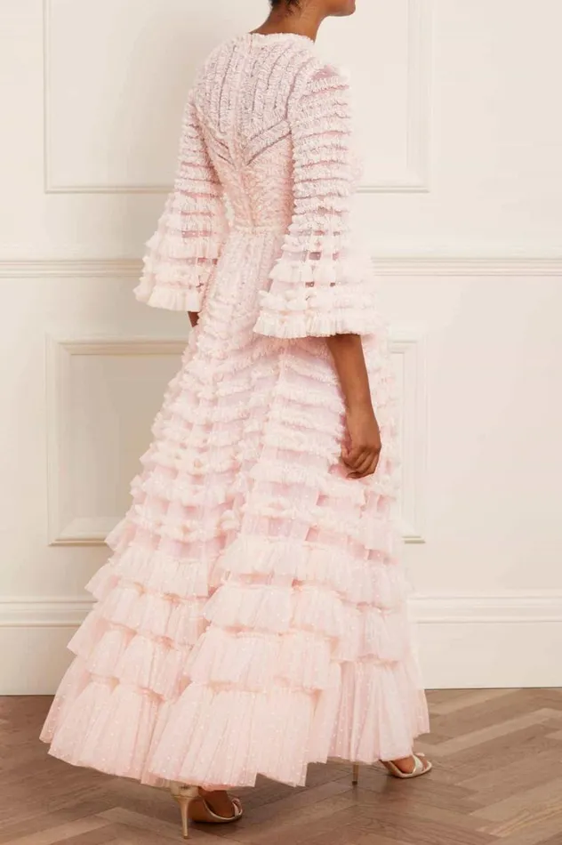 Needle and Thread Dresses La Vie En Rose Round Neck Gown Pink 8211 Women