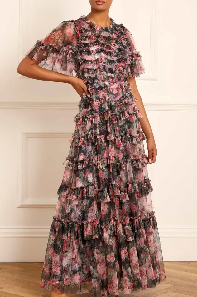 Needle and Thread Dresses Midnight Dance Round Neck Gown Black 8211 Women