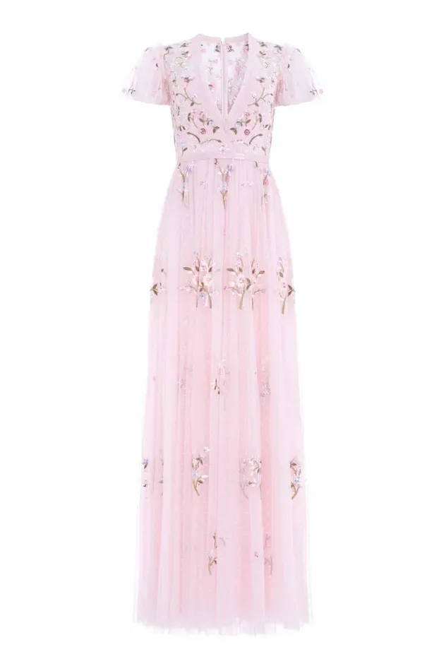Needle and Thread Dresses Petunia Cap Sleeve Gown Pink 8211 Women