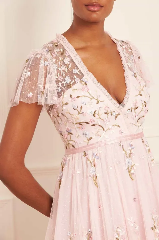 Needle and Thread Dresses Petunia Cap Sleeve Gown Pink 8211 Women