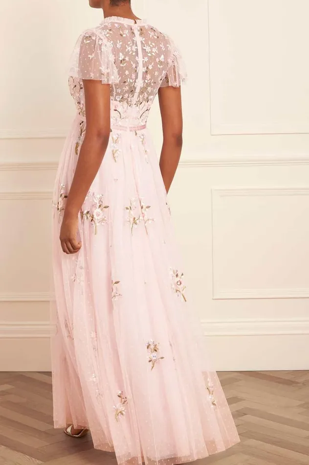 Needle and Thread Dresses Petunia Cap Sleeve Gown Pink 8211 Women