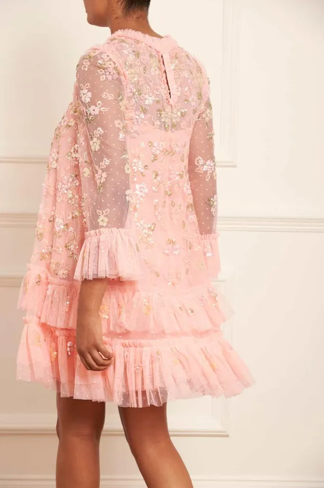 Needle and Thread Dresses Sequin Bloom Gloss Mini Dress Coral 8211 Women