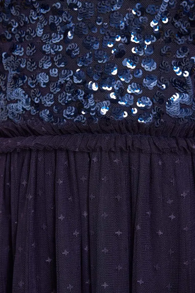 Needle and Thread Dresses Sequin Wreath Bodice Halter Neck Ankle Gown Blue 8211 Women