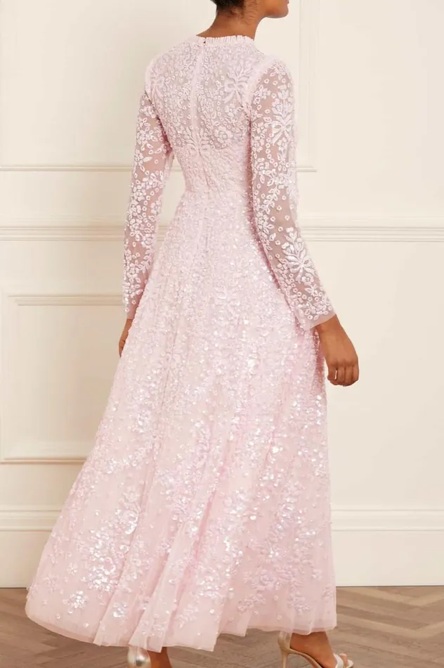 Needle and Thread Dresses Victorian Wreath Gloss Long Sleeve Gown Pink 8211 Women