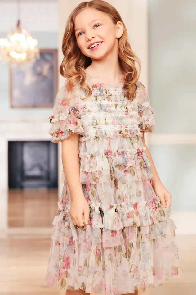 Needle and Thread Kids Daywear Floral Fantasy Smocked Kids Dress Multi 8211 Kids