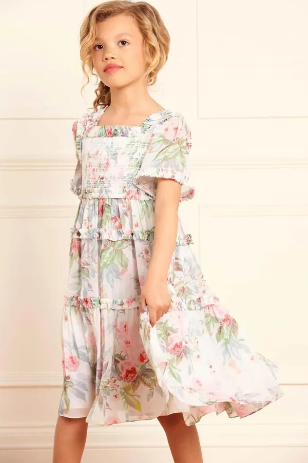 Needle and Thread Kids Daywear Paradise Garden Chiffon Smocked Kids Dress Multi 8211 Kids
