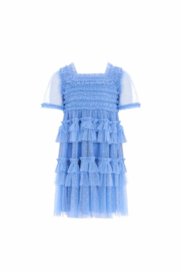Needle and Thread Kids Daywear Peaches Smocked Kids Dress Blue 8211 Kids