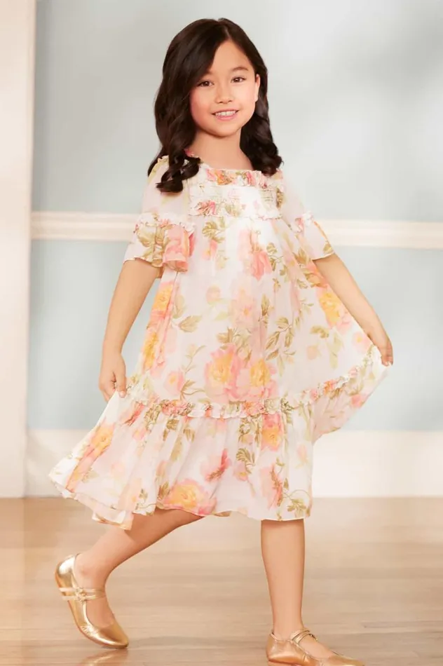 Needle and Thread Kids Daywear Peony Primrose Chiffon Bella Kids Dress Multi 8211 Kids