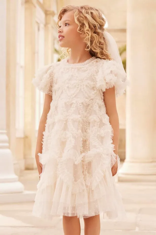 Needle and Thread Kids Formalwear Amorette Kids Dress Champagne 8211 KidsWomen