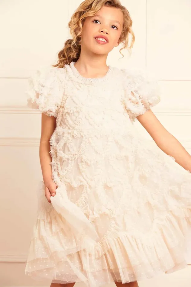 Needle and Thread Kids Formalwear Amorette Kids Dress Champagne 8211 KidsWomen