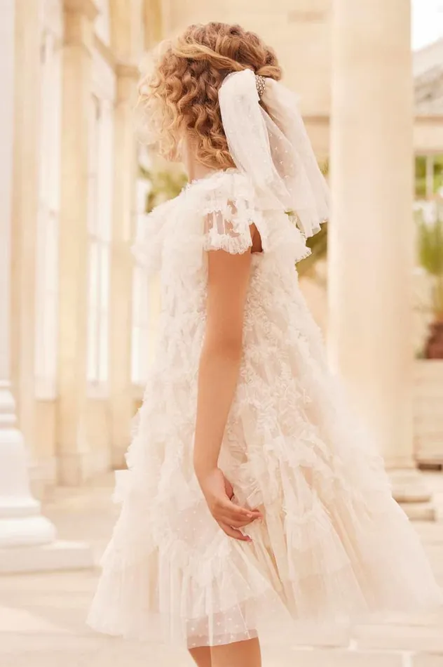 Needle and Thread Kids Formalwear Amorette Kids Dress Champagne 8211 KidsWomen