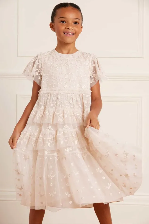Needle and Thread Kids Formalwear Angelica Lace Kids Dress Champagne 8211 KidsWomen
