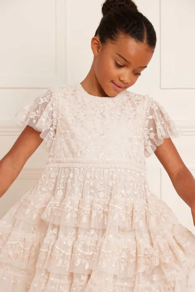 Needle and Thread Kids Formalwear Angelica Lace Kids Dress Champagne 8211 KidsWomen