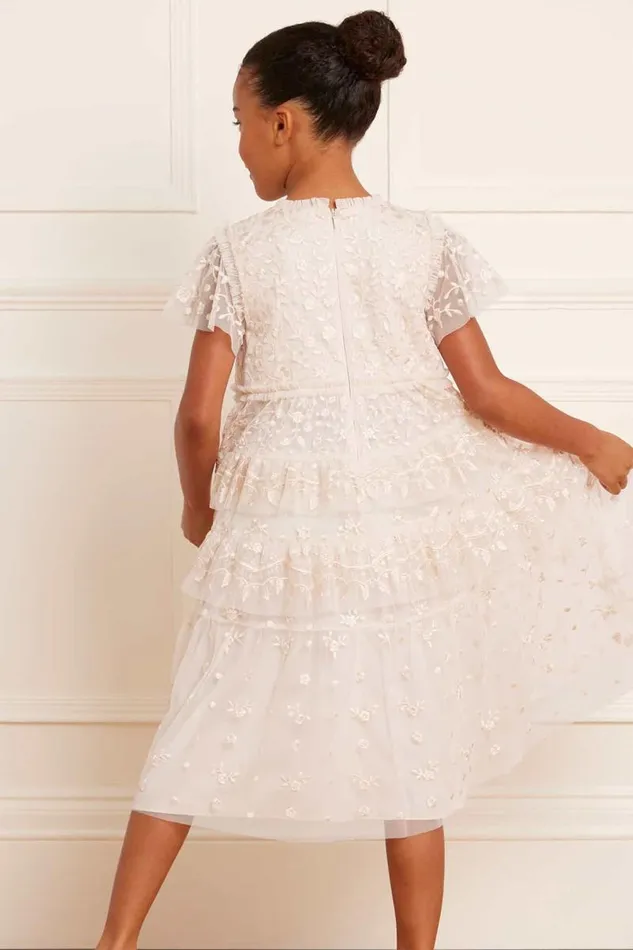 Needle and Thread Kids Formalwear Angelica Lace Kids Dress Champagne 8211 KidsWomen