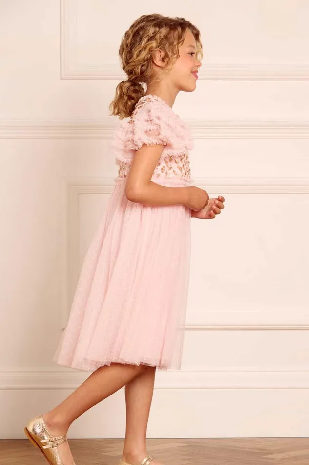Needle and Thread Kids Formalwear Autumn Leaves Bodice Kids Dress Pink 8211 KidsWomen