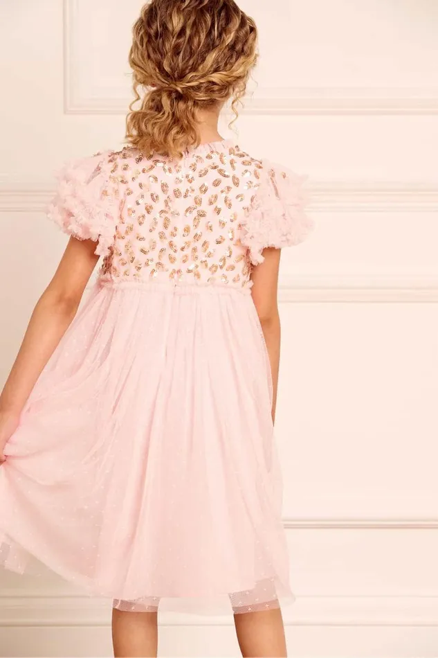 Needle and Thread Kids Formalwear Autumn Leaves Bodice Kids Dress Pink 8211 KidsWomen