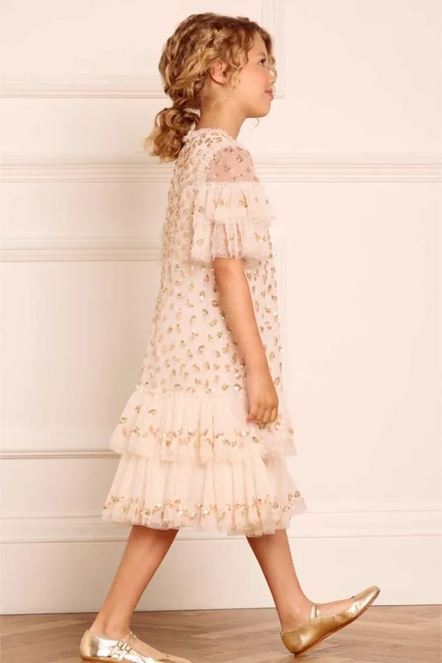 Needle and Thread Kids Formalwear Autumn Leaves Kids Dress Champagne 8211 KidsWomen
