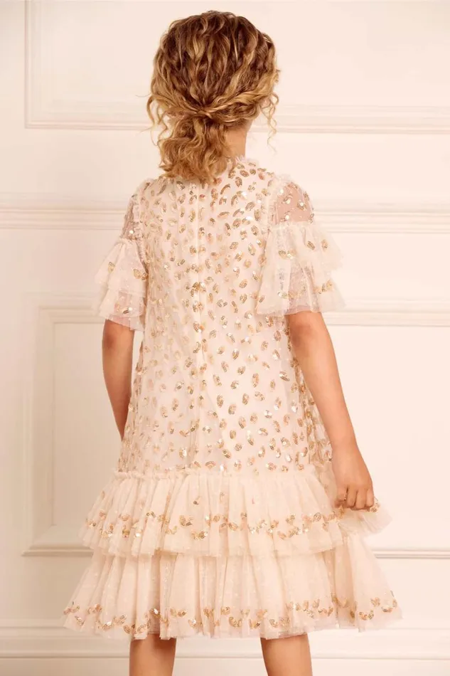 Needle and Thread Kids Formalwear Autumn Leaves Kids Dress Champagne 8211 KidsWomen