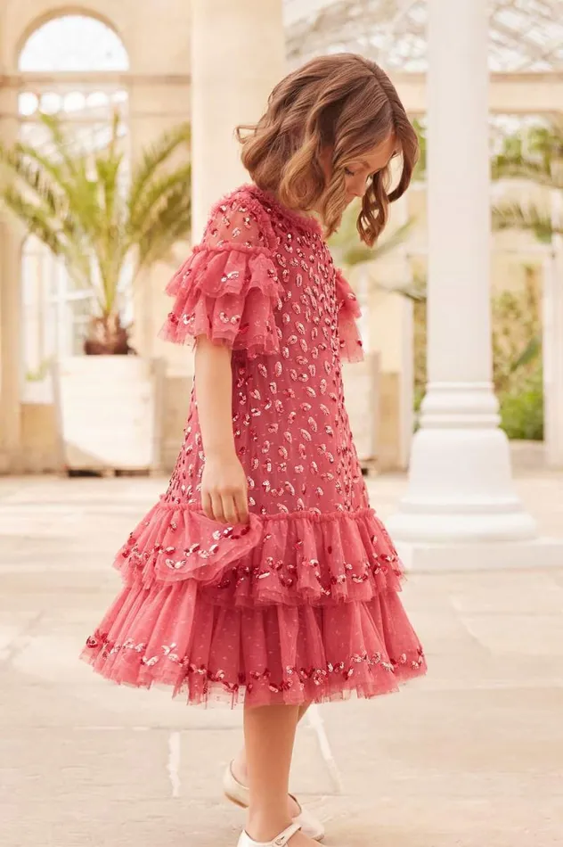 Needle and Thread Kids Formalwear Autumn Leaves Kids Dress Pink 8211 Kids