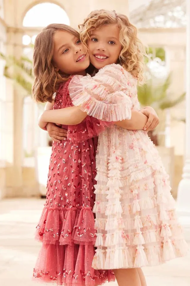 Needle and Thread Kids Formalwear Autumn Leaves Kids Dress Pink 8211 Kids