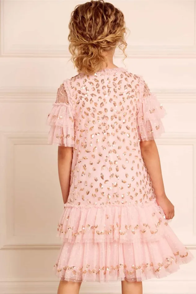 Needle and Thread Kids Formalwear Autumn Leaves Kids Dress Pink 8211 KidsWomen