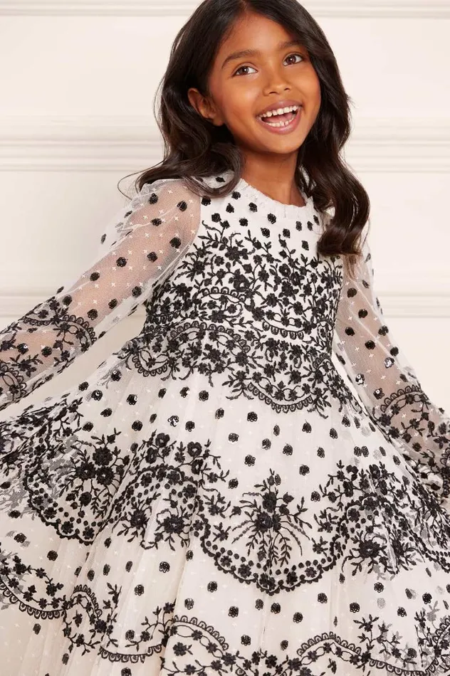 Needle and Thread Kids Formalwear Beatrice Kids Dress Champagne 8211 Kids