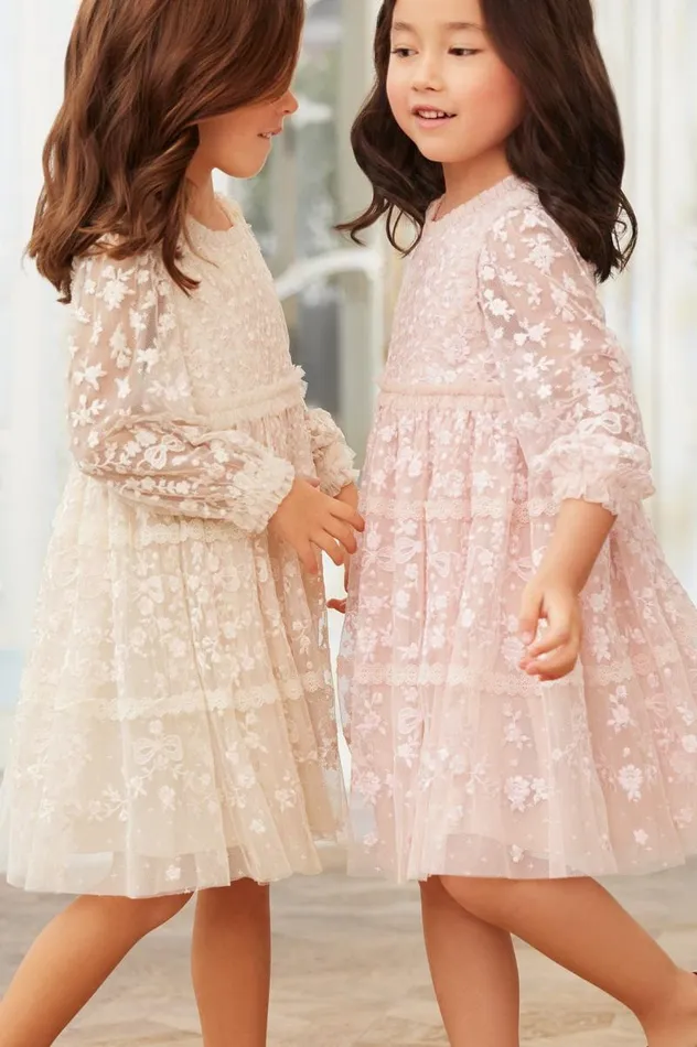 Needle and Thread Kids Formalwear Celestia Ribbon Kids Dress Champagne 8211 KidsWomen