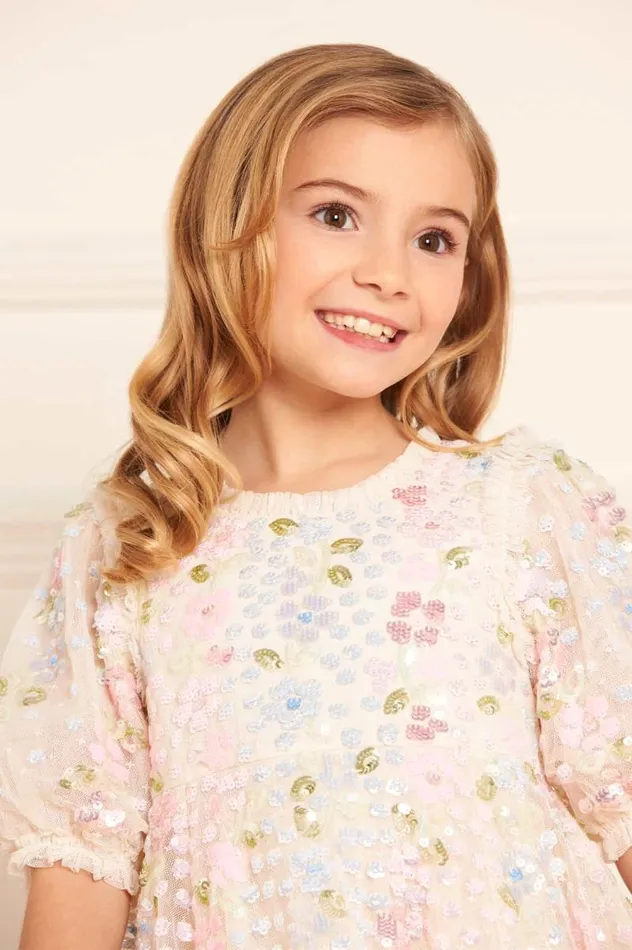 Needle and Thread Kids Formalwear Confetti Gloss Kids Dress Champagne 8211 KidsWomen