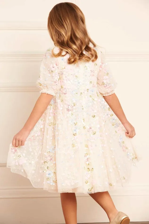 Needle and Thread Kids Formalwear Confetti Gloss Kids Dress Champagne 8211 KidsWomen