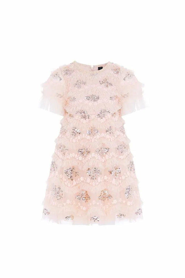 Needle and Thread Kids Formalwear Daisy Wave Kids Dress Beige 8211 KidsWomen