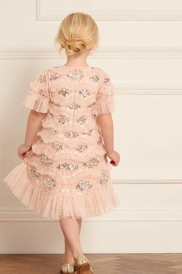 Needle and Thread Kids Formalwear Daisy Wave Kids Dress Beige 8211 KidsWomen