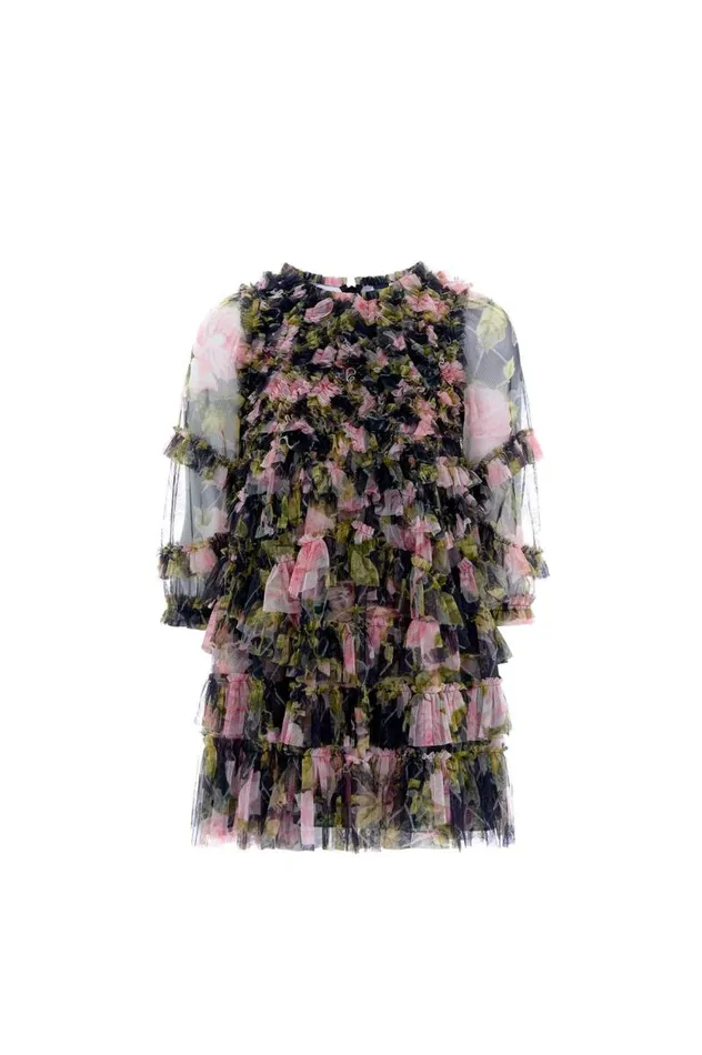 Needle and Thread Kids Formalwear English Rose Ruffle Kids Dress Black 8211 Kids