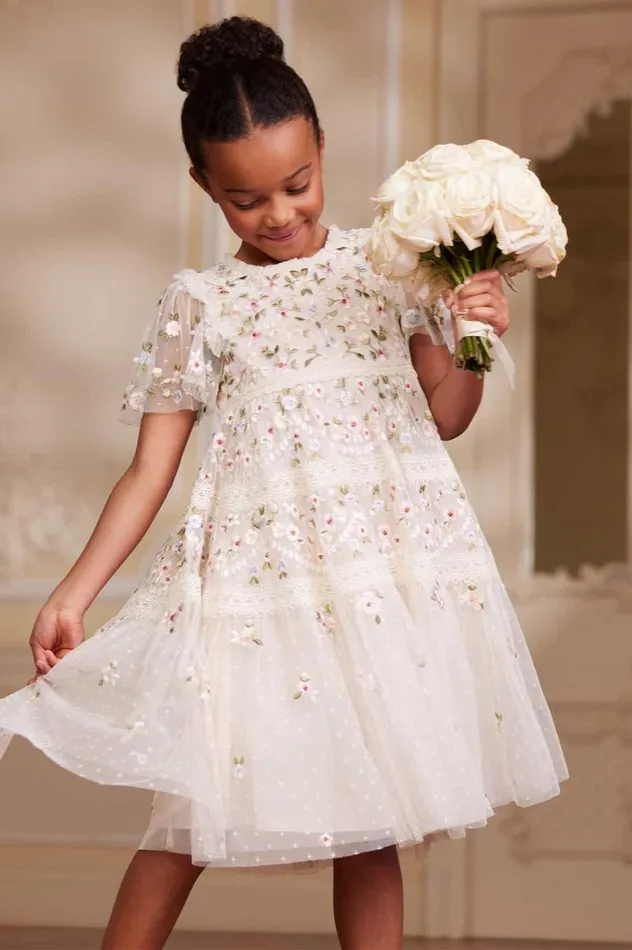 Needle and Thread Kids Formalwear Garland Ribbon Kids Dress Champagne 8211 KidsWomen