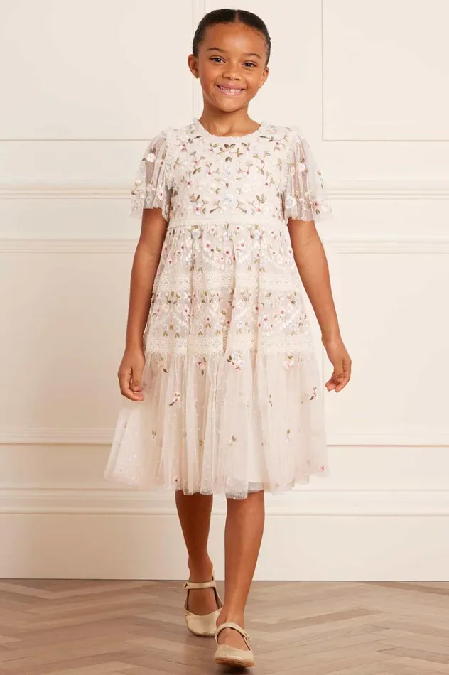 Needle and Thread Kids Formalwear Garland Ribbon Kids Dress Champagne 8211 KidsWomen