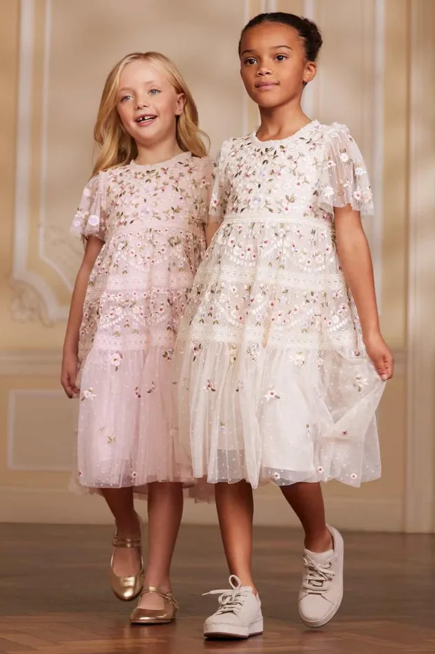 Needle and Thread Kids Formalwear Garland Ribbon Kids Dress Champagne 8211 KidsWomen