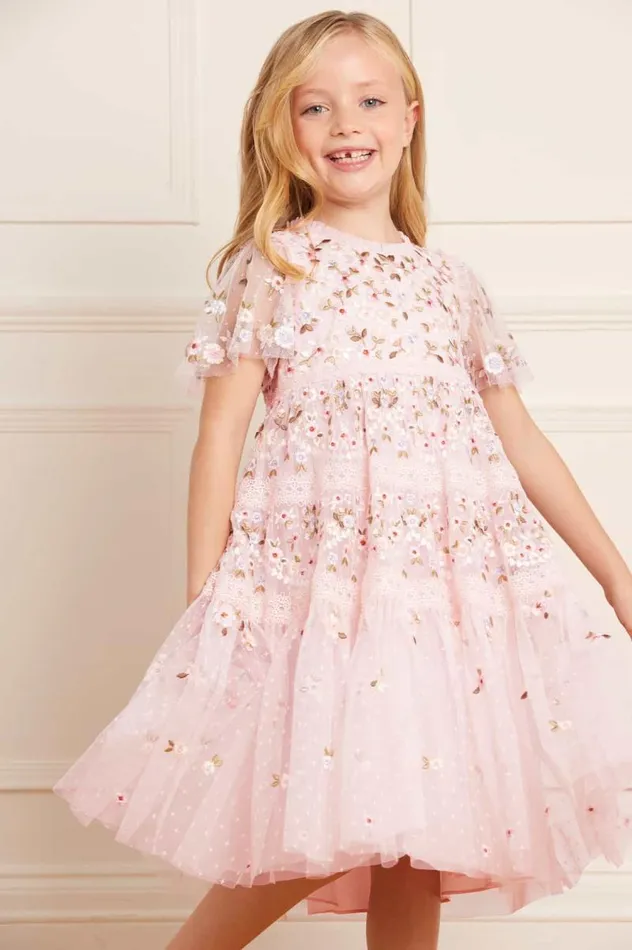 Needle and Thread Kids Formalwear Garland Ribbon Kids Dress Pink 8211 KidsWomen